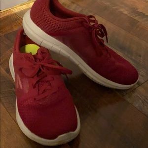 Maroon sneakers